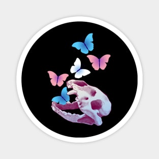 Trans Pride Skull Magnet